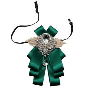 5484 Sparkle Bow Ties and Big Rhinestone Bow Tie Satin Ribbon Bowtie